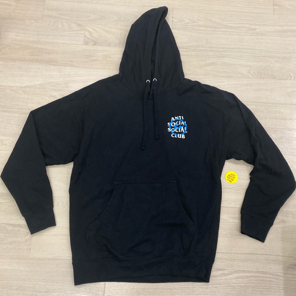 RARE Anti Social Social Club x Fragment Blue Bolt Hoodie Large